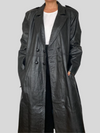 Black Leather Trench Coat