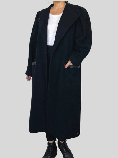 Black Wool Long Coat