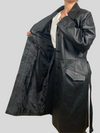 Black Leather Trench Coat