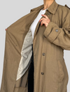 Beige Long Trench Coat