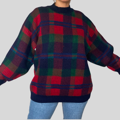 Plaid wool Sweater