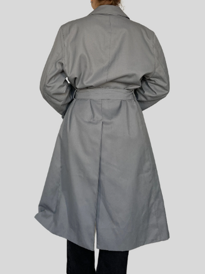 Gray Long Trench Coat