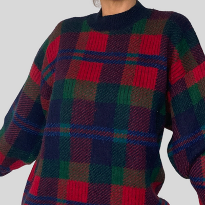 Plaid wool Sweater