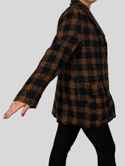 Plaid Wool Coat