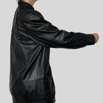 Black leather jacket