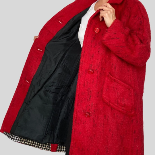 Red Long Wool Coat