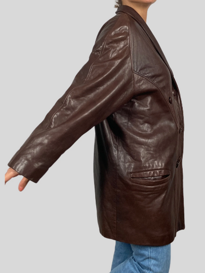 Brown leather jacket