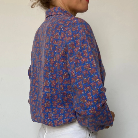 Purple paisley blouse