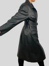 Black Leather Trench Coat