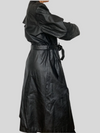 Black Leather Trench Coat