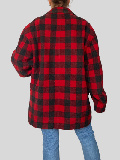 Plaid Wool Coat