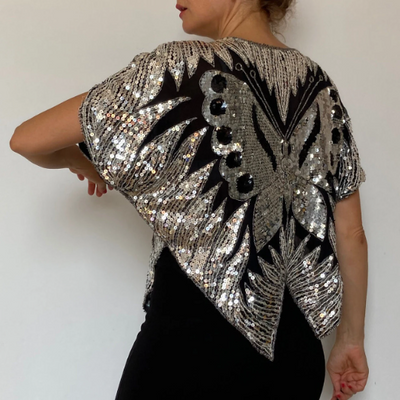 Silk Sequins Blouse