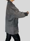 Oversized Gray Leather jacket