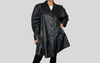 Black Leather Overcoat