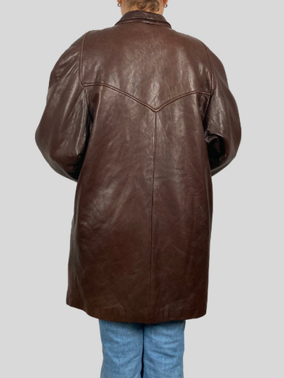 Brown leather jacket