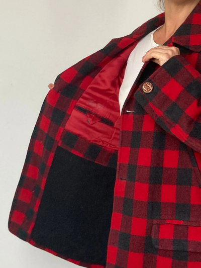 Plaid Wool Coat