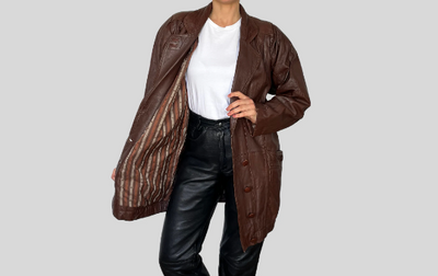 Vintage Brown leather jacket