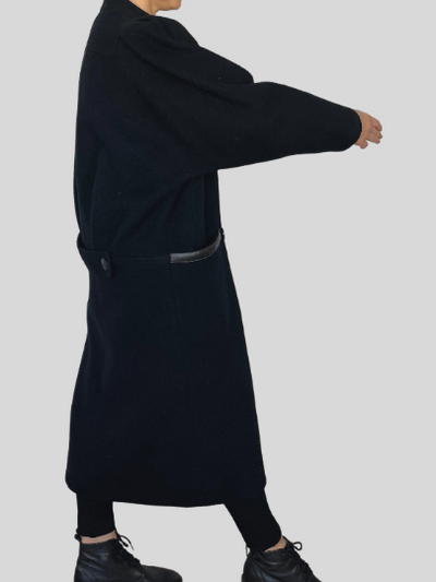 Black Wool Long Coat