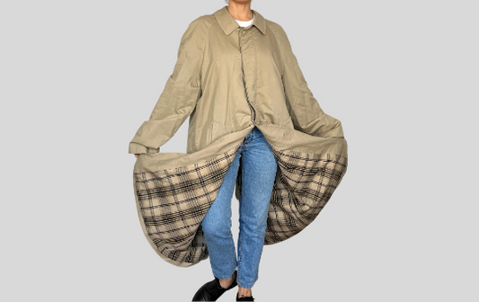 Vintage Beige Trench Coat