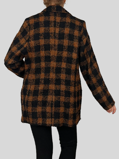 Plaid Wool Coat