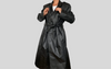 Black Leather Trench Coat