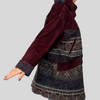 Suede Ethnic Coat with hood