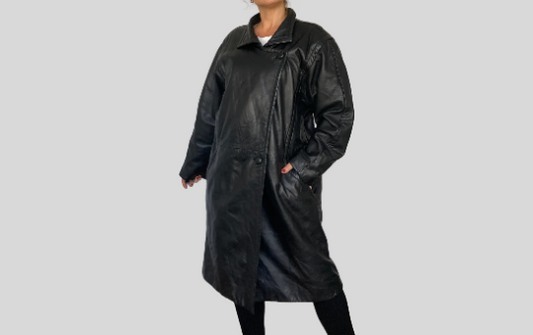 Long Leather Overcoat