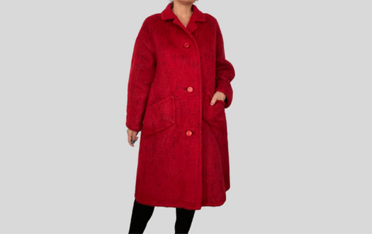 Red Long Wool Coat