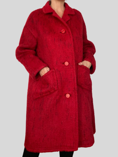 Red Long Wool Coat