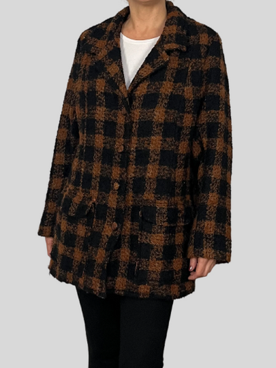 Plaid Wool Coat