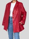 Vintage Red leather blazer