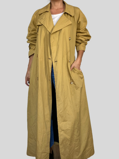 Mustard Long Trench Coat