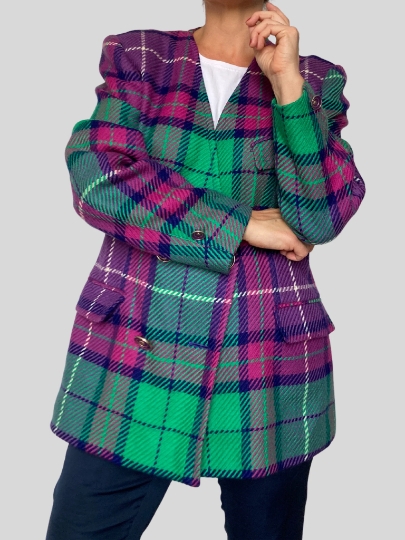 Plaid Wool Blazer