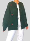 Embroidered flower cardigan