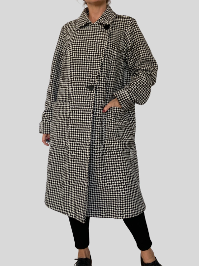 Prince of Wales Wool Coat