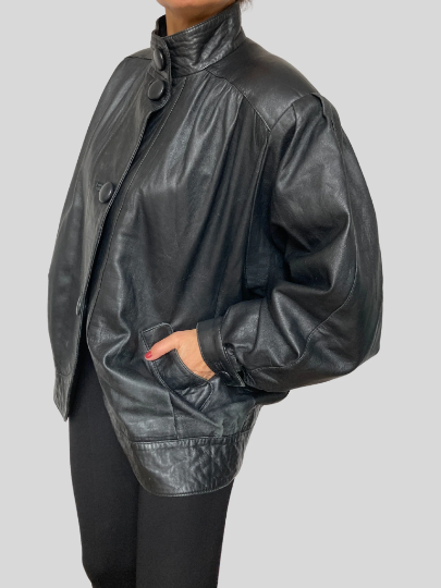 Black leather jacket