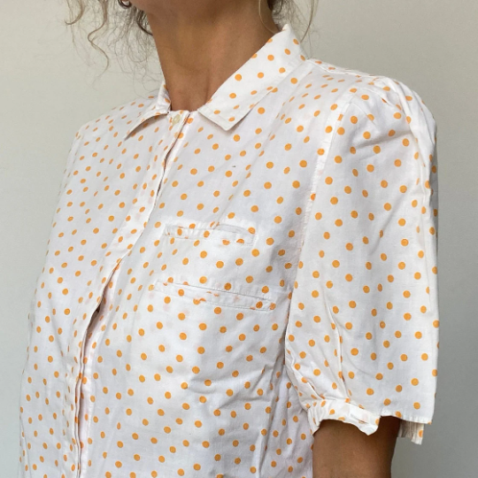 Orange Polka Dot Blouse