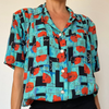 Abstract flowered blouse