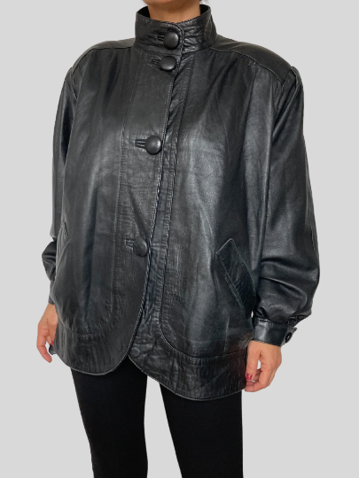 Black leather jacket
