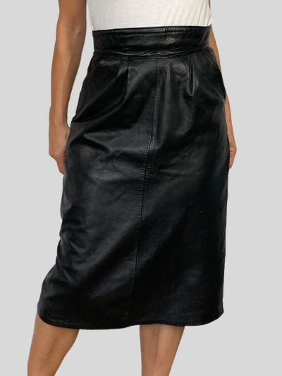 Leather Pencil Skirt With Pockets