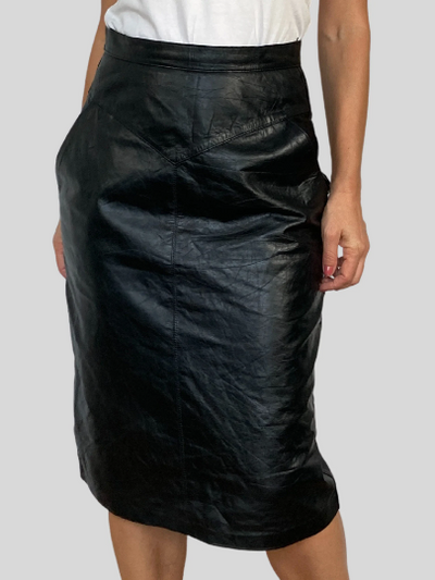 Leather Skirt With Pockets