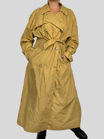 Mustard Long Trench Coat