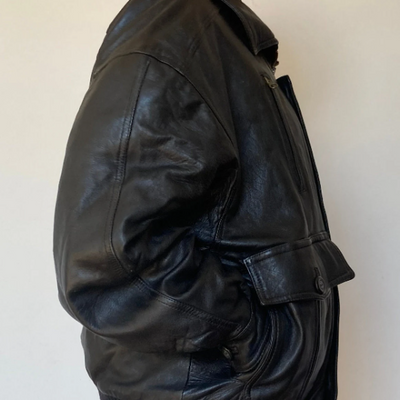 Bomber leather jacket