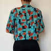 Abstract flowered blouse