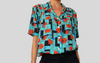 Abstract flowered blouse