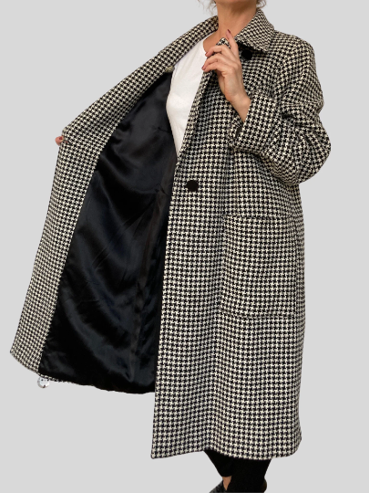 Prince of Wales Wool Coat