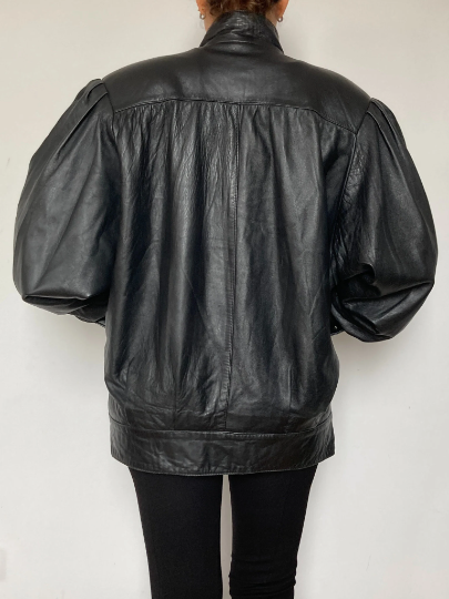 Black leather jacket