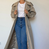 Beige Long Trench Coat