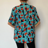 Abstract flowered blouse