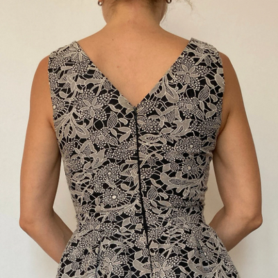 Embroidered cocktail dress